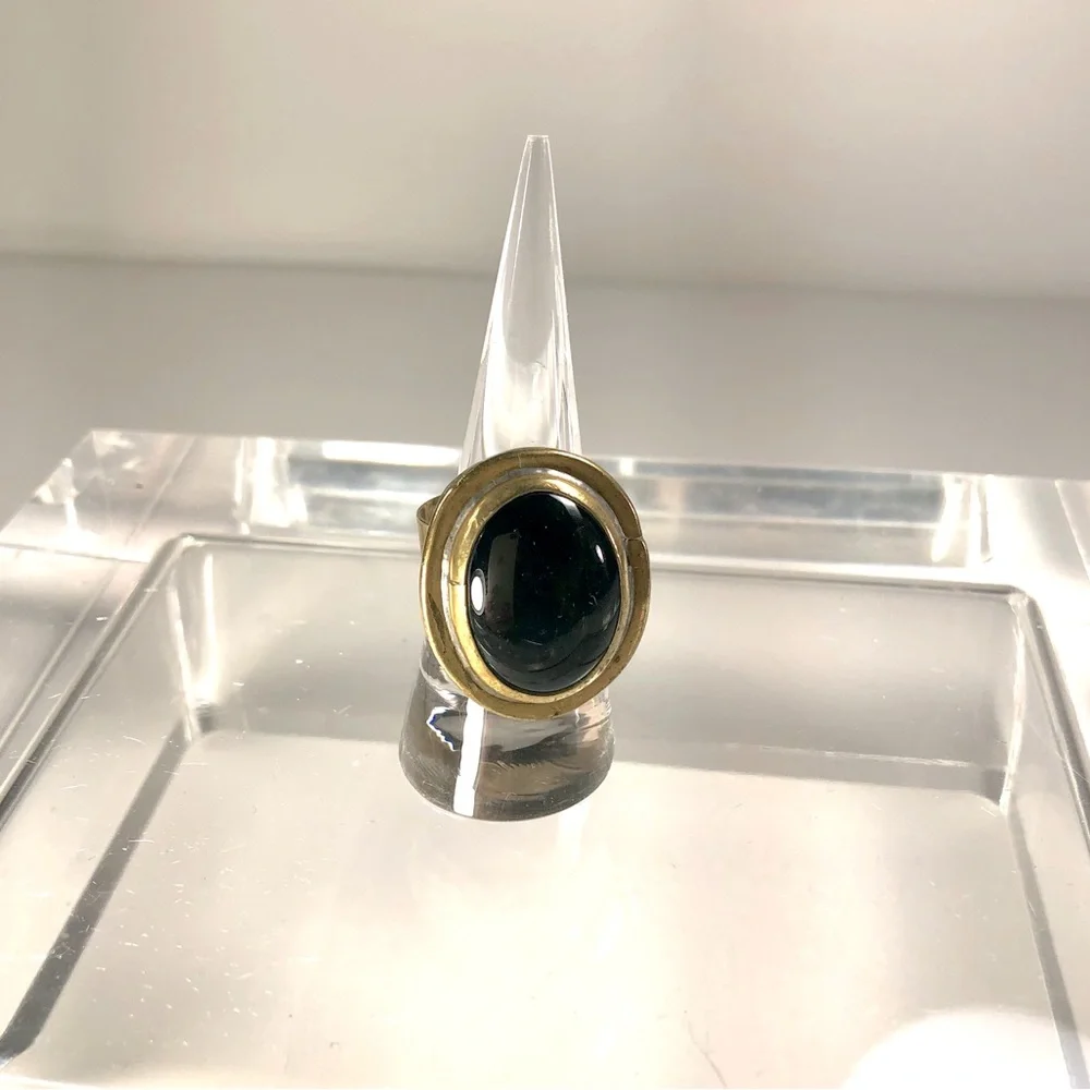 💝VTG MENS MCM BRUTALISTS RAFAEL BRASS RING  ADJUSTABLE 1960-1970 CANADA unisex - Picture 4 of 12